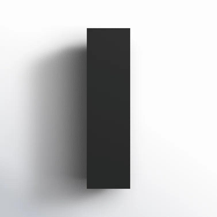 Black Aluminum and Tempered Glass 18.5" Outdoor Wall Lantern Sconce