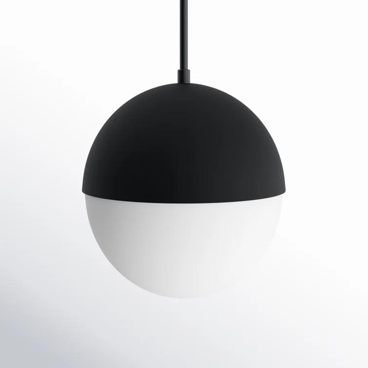 Hastings Single Light Glass Steel Dimmable Pendant