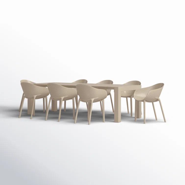Farrah 102'' Rectangular 8 - Person Outdoor Dining Set