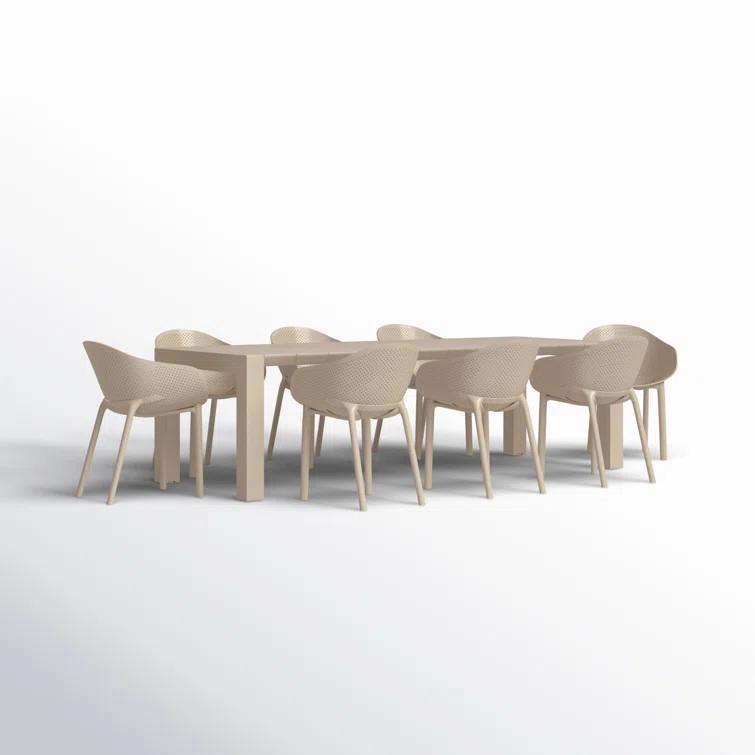 Farrah 102'' Rectangular 8 - Person Outdoor Dining Set
