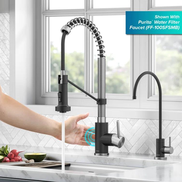 Kraus Bolden Touchless Sensor Commercial Style 2-Function Single Handle Pull-Down Kitchen Faucet