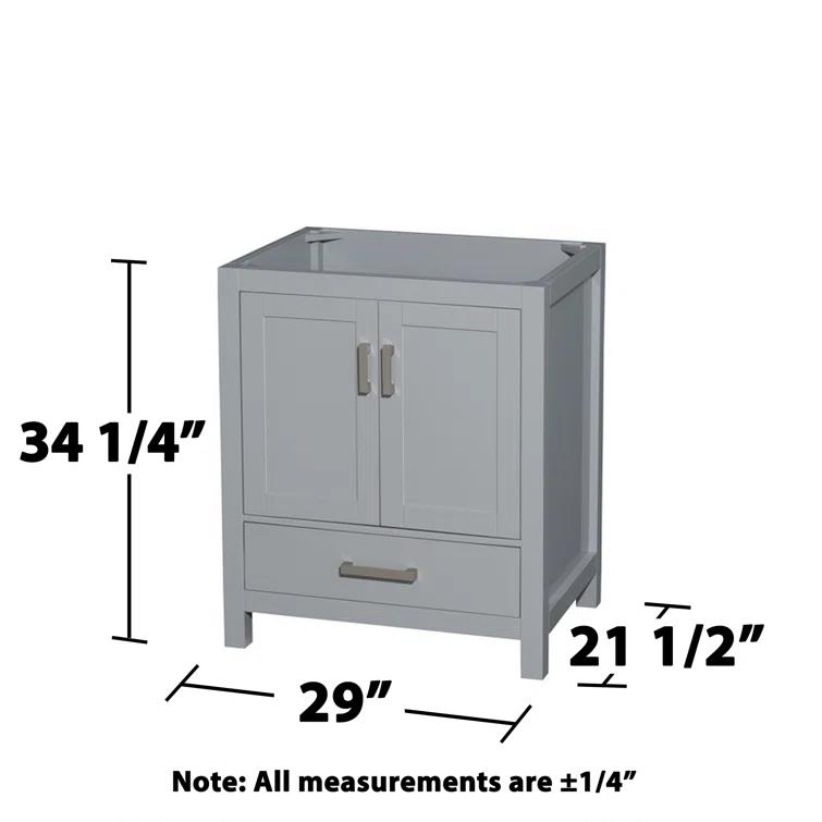 Wyndham Collection Sheffield 29" Freestanding Single Vanity Base Only
