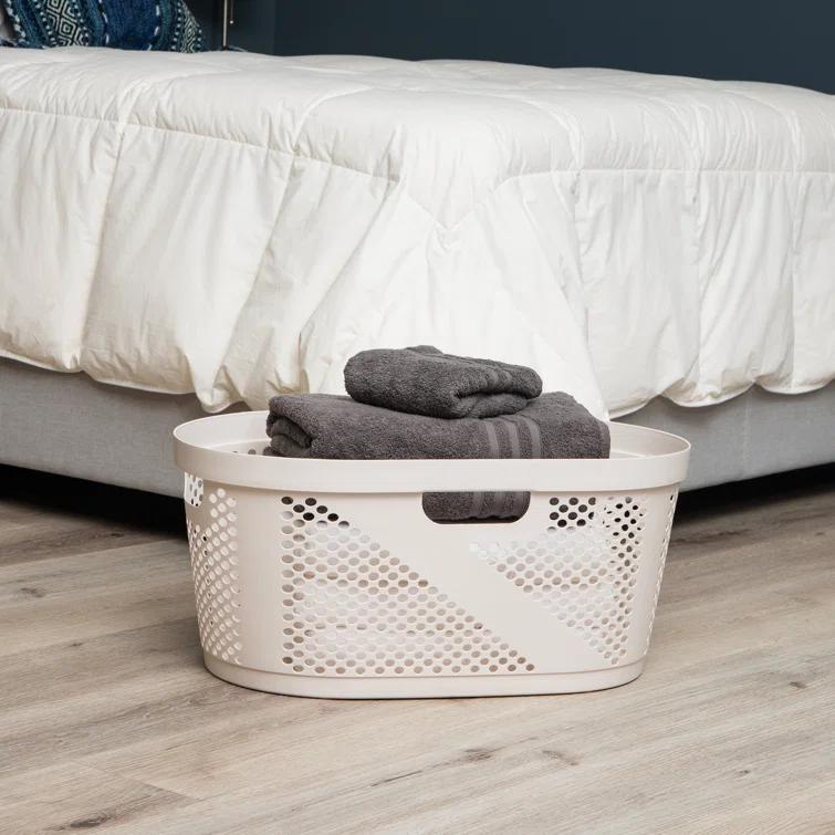 Mind Reader Mind Reader 40L Laundry Basket, Clothes Hamper, Ventilated, Plastic, 23"L x 14.5"W x 10.5"H, 2 Pack (Set of 2)