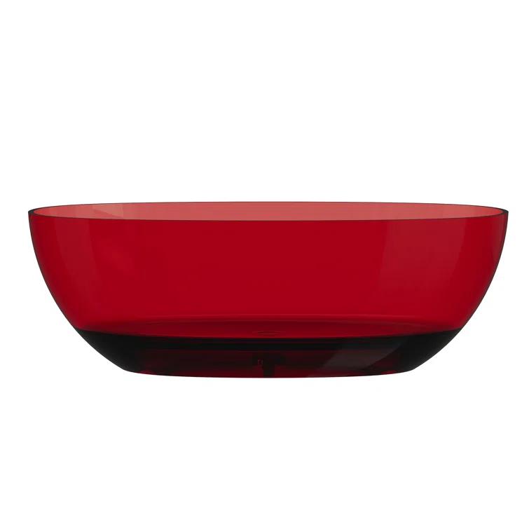 67'' x 30'' Runway Semi Transparent Resin Freestanding Soaking Bathtub
