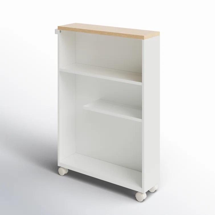 Yamazaki White Rolling Bathroom Cart