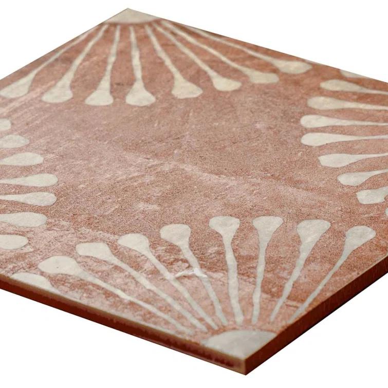The Tile Life Amanecer 8" x 8" Satin Porcelain Patterned Floor & Wall Tile