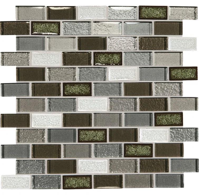 Daltile Crystal Shores 1" x 2" Glass Mosaic Tile