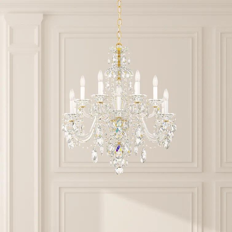 Sterling 12 - Light Glass Classic / Traditional Chandelier