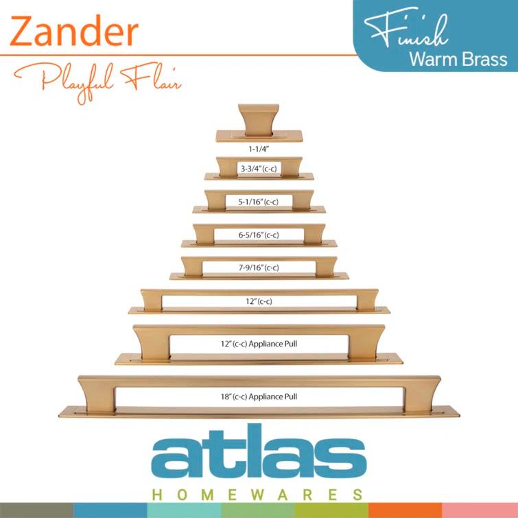 Atlas Homewares Zander 12" Center To Center Appliance Pull