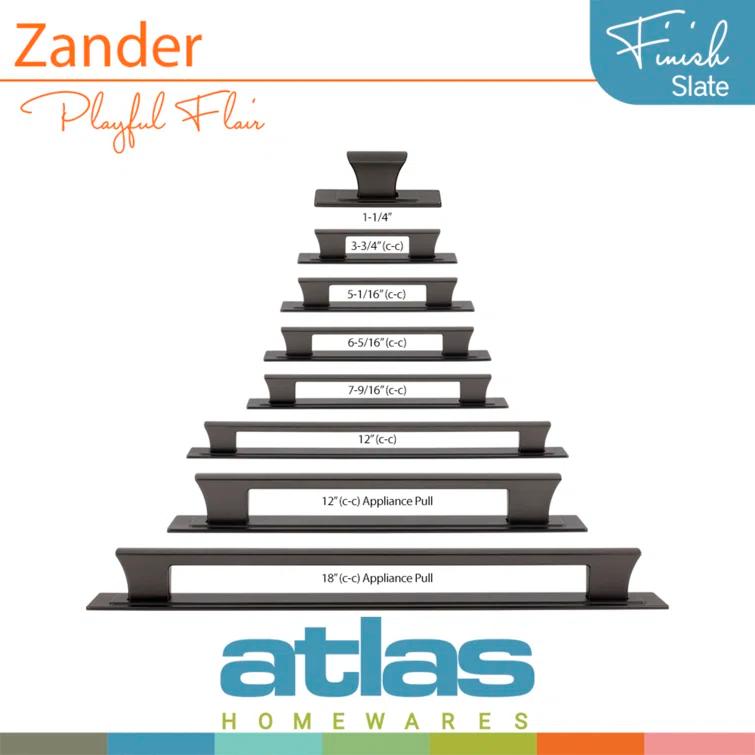 Atlas Homewares Zander 12" Center To Center Appliance Pull