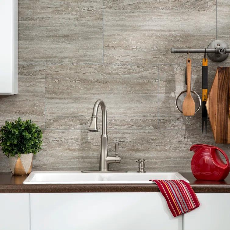 Palisade 25.6 in. x 14.8 in. Tile Shower and Tub Surround Kit