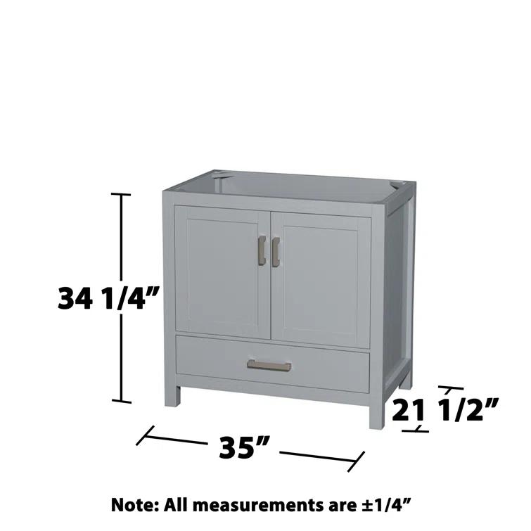 Wyndham Collection Sheffield 35" Freestanding Single Vanity Base Only