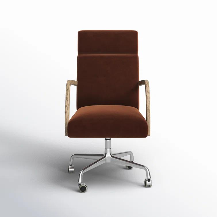 Masterson Velvet Swivel Desk Chair