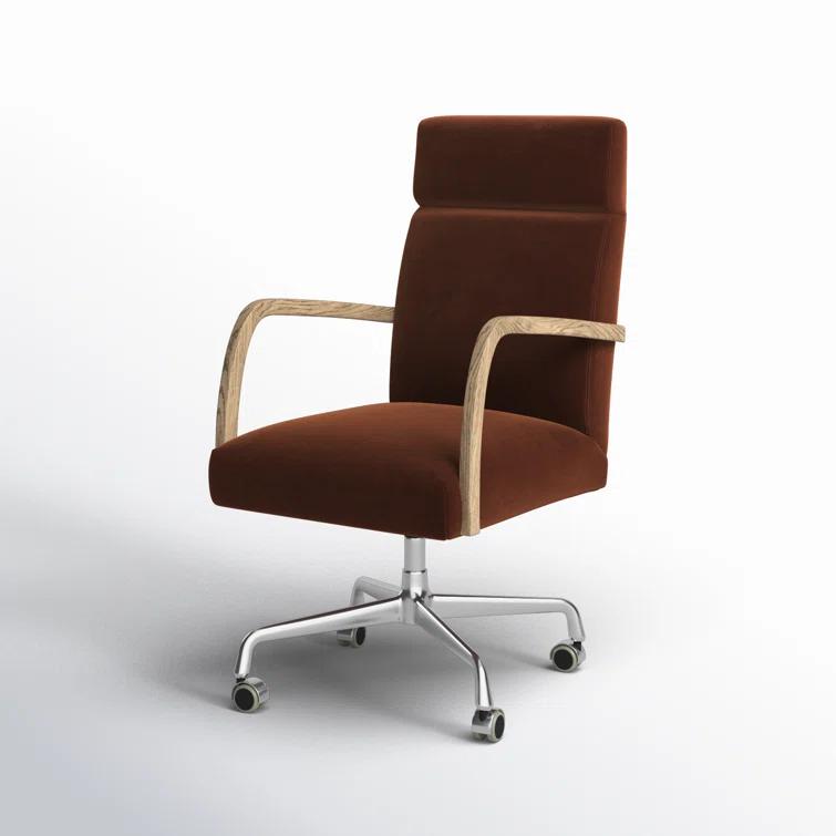 Masterson Velvet Swivel Desk Chair
