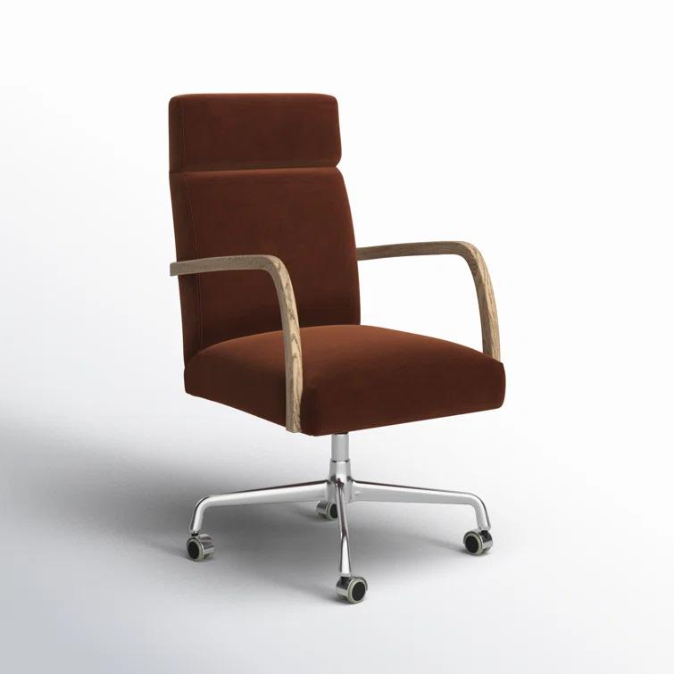 Masterson Velvet Swivel Desk Chair