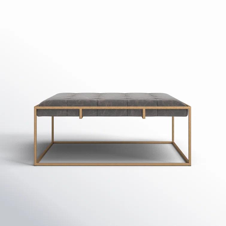 Olwina Square Leather Coffee Table