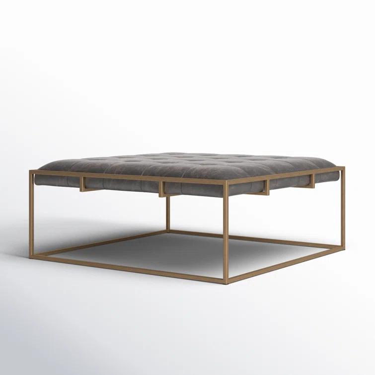 Olwina Square Leather Coffee Table