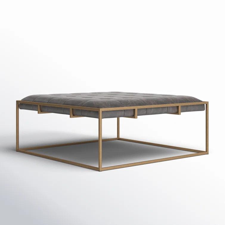 Olwina Square Leather Coffee Table