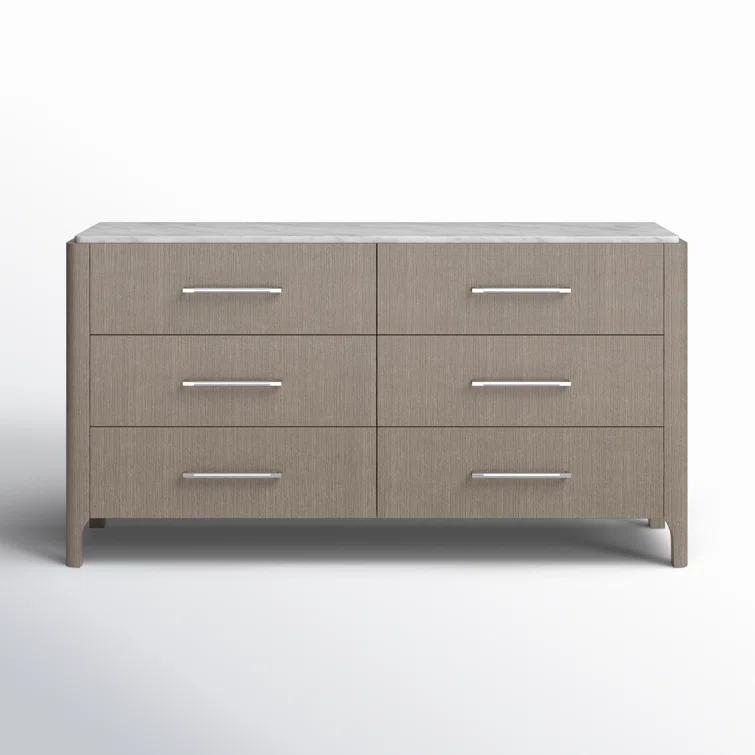 Modern Soren Double Dresser with Dovetail Drawers in White