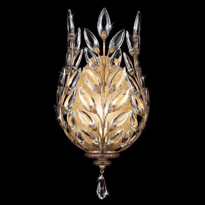 Crystal Laurel Flush Mounted Sconce