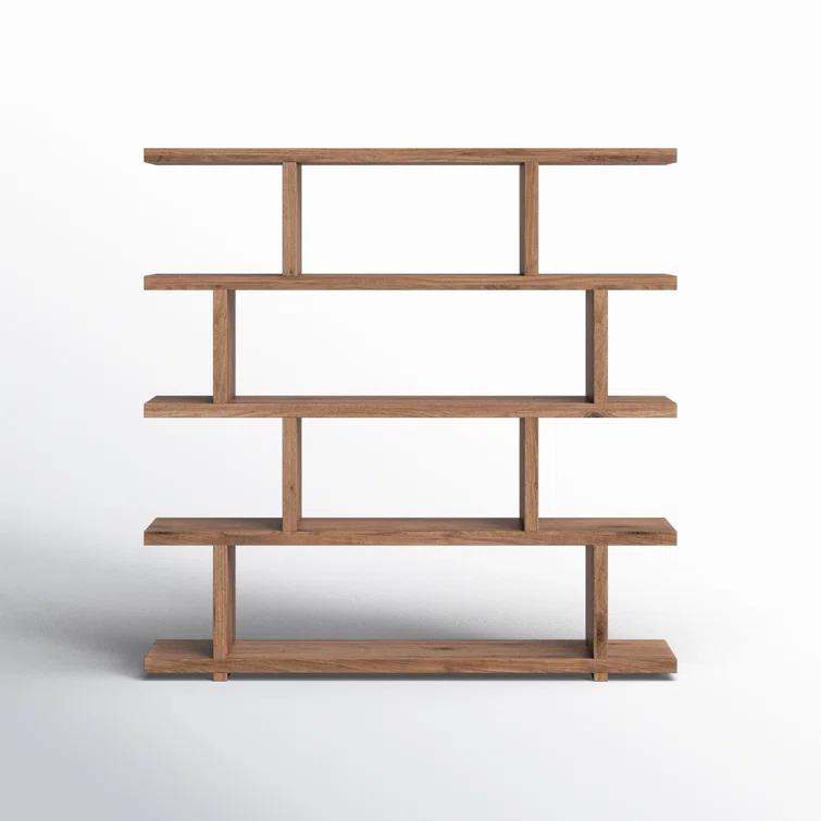 Modern Staggered Bookshelf (63")