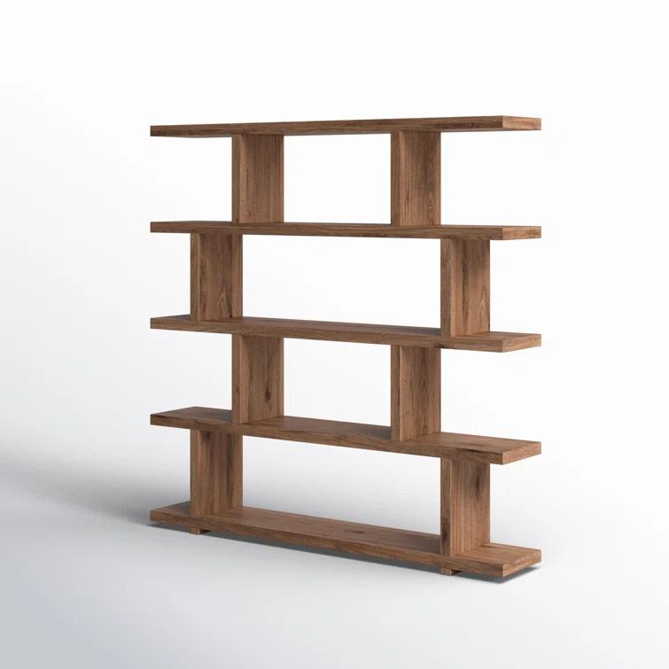 Modern Staggered Bookshelf (63")