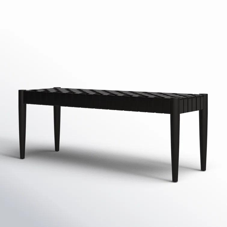 Orin 47" Woven Leather Bench