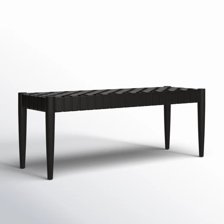 Orin 47" Woven Leather Bench