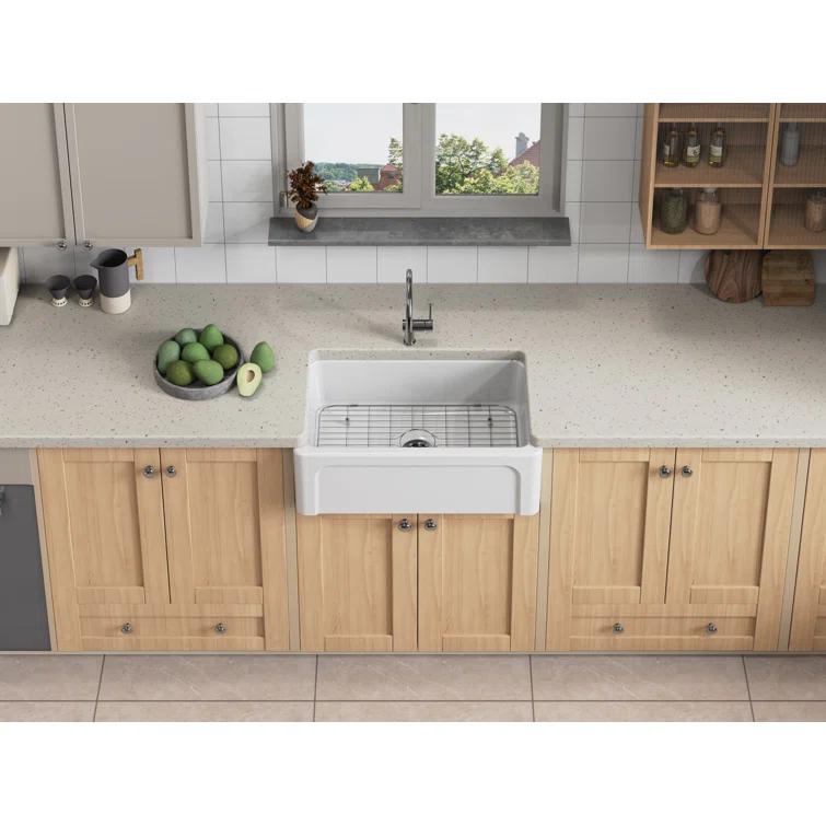 Kingston Brass Kaolin 30-Inch Fireclay Farmhouse Kitchen Sink