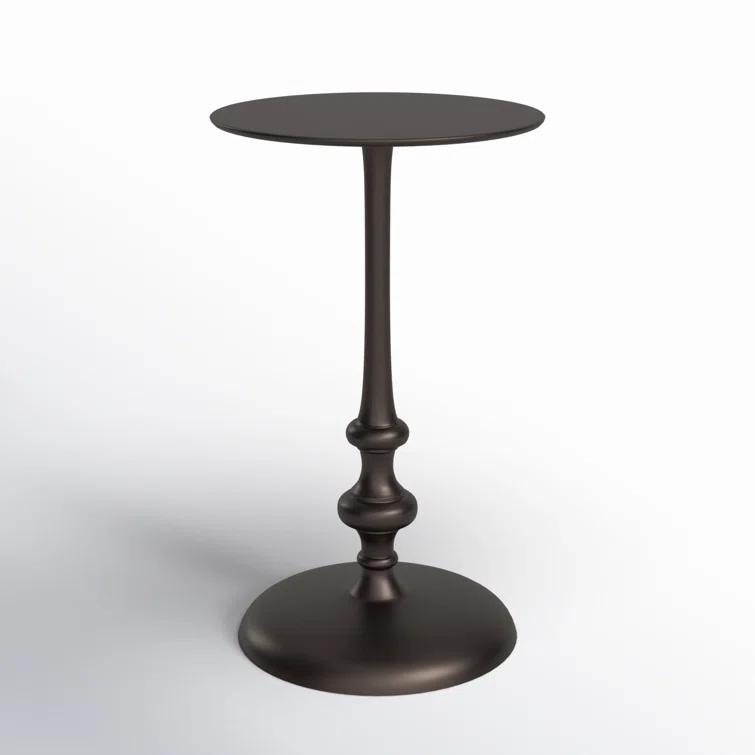 Ivanna Dark Bronze Round Metal Side Table