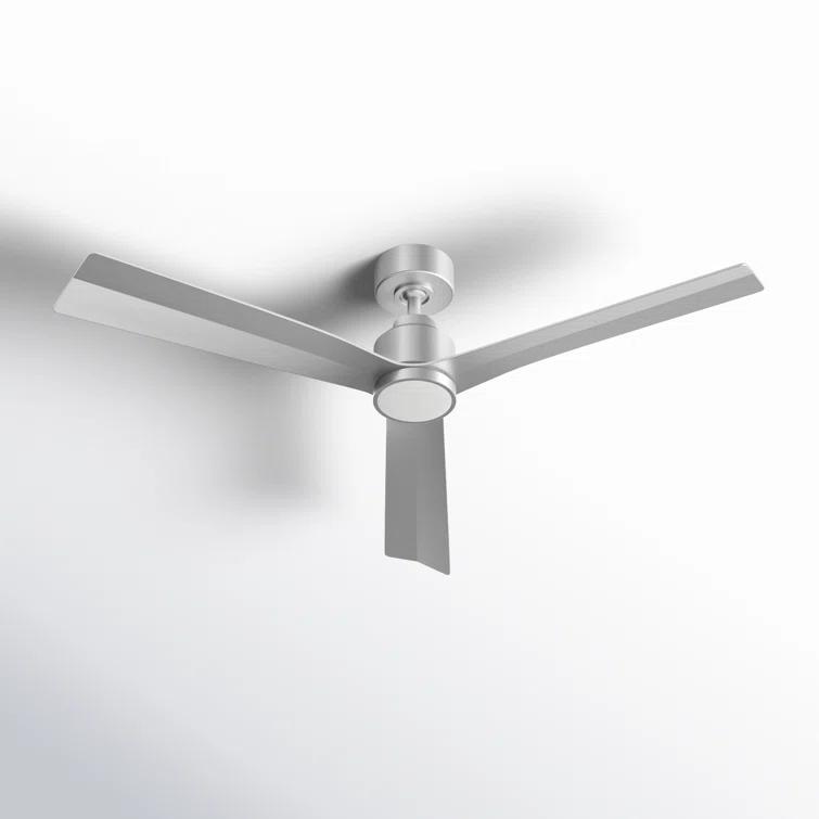 52" Smart Home Compatible 3 Blade Smart Ceiling Fan with Remote