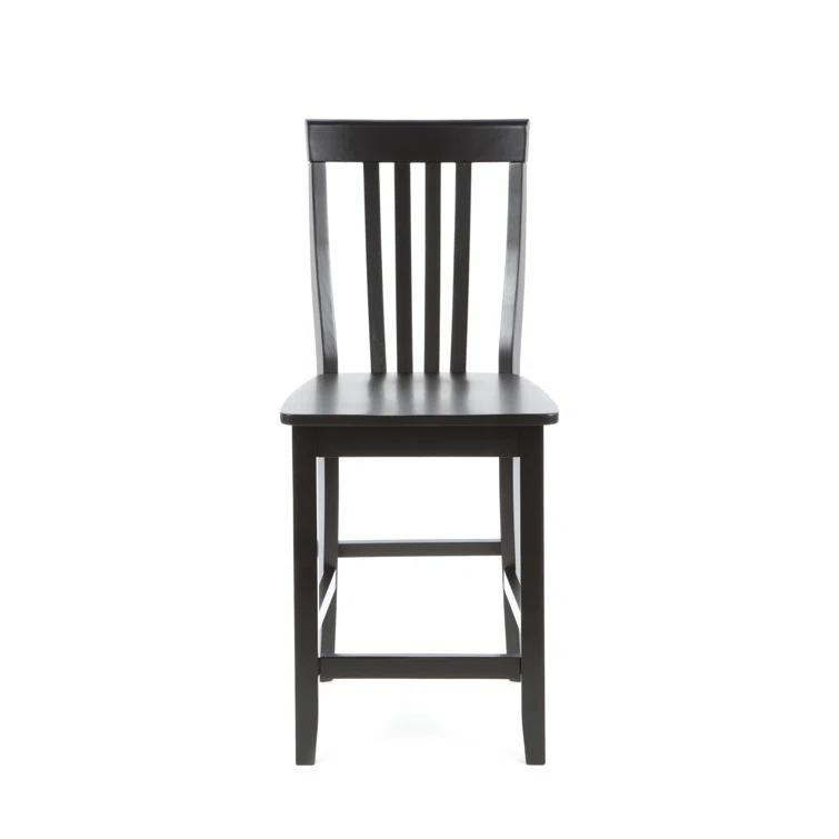 Set of 2 24" School House Counter Height Barstools, Solid Hardwood, Footrest - Crosley