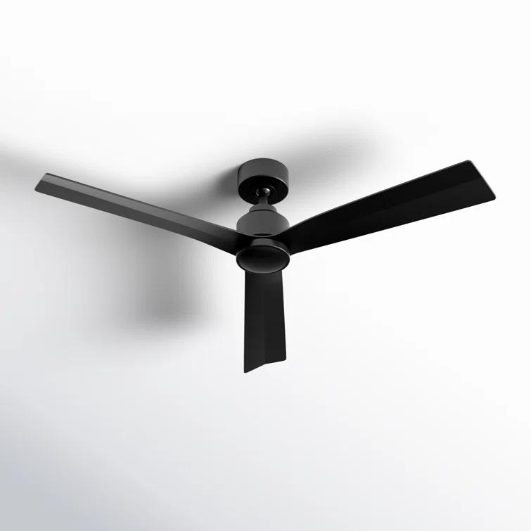 52" Smart Home Compatible 3 Blade Smart Ceiling Fan with Remote