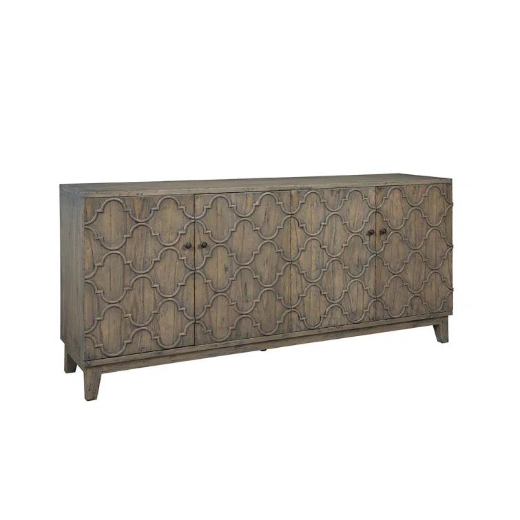 Pearl 74" Distressed Brownish-Grey Oak Sideboard