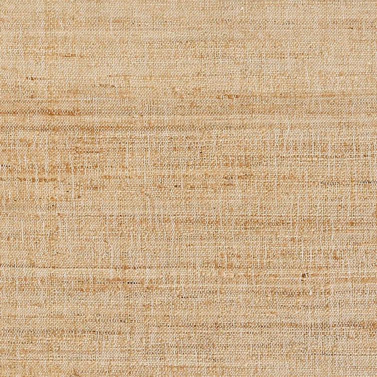 Natural Beige and White Wool Jute Runner Rug
