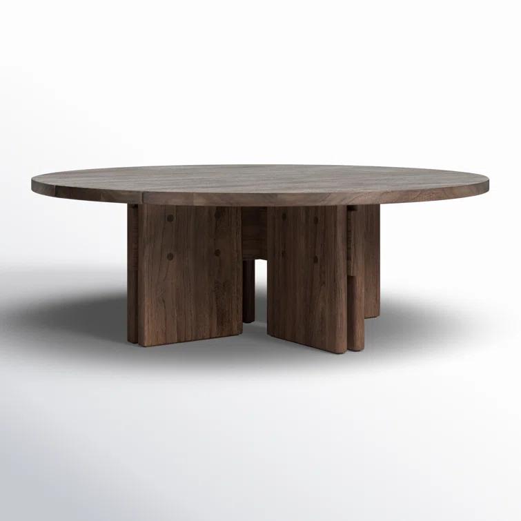 Robertson 48" Toasted Brown Teak Round Outdoor Coffee Table