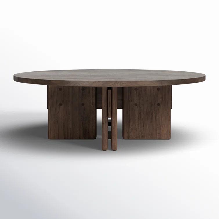 Robertson 48" Toasted Brown Teak Round Outdoor Coffee Table