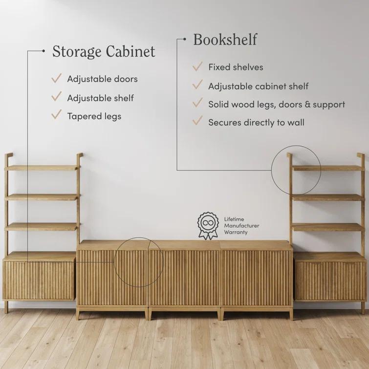 Nathan James Sideboard And Bookcase Set Entertainment Center