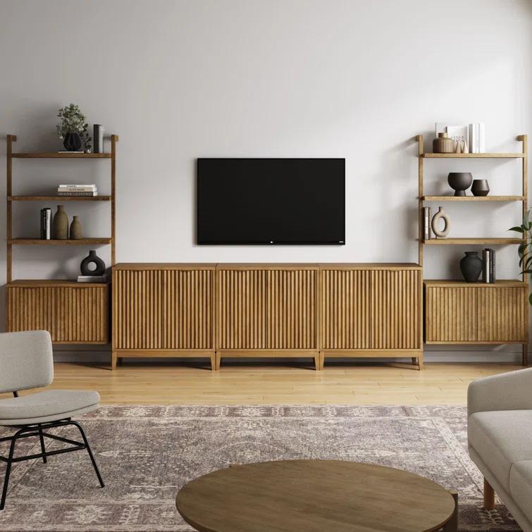 Nathan James Sideboard And Bookcase Set Entertainment Center