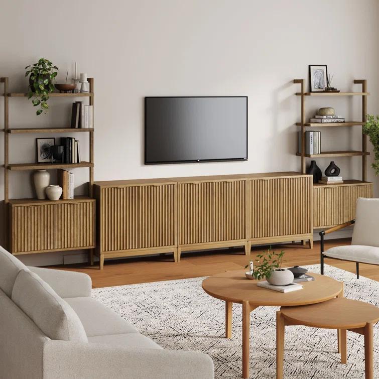 Nathan James Sideboard And Bookcase Set Entertainment Center