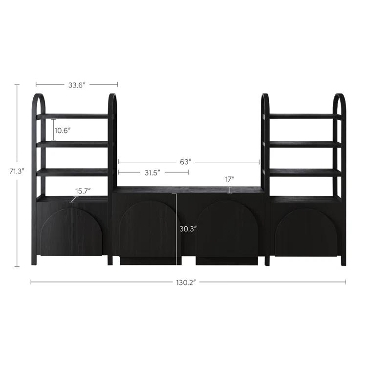 Sideboard And Bookcase Set Entertainment Center