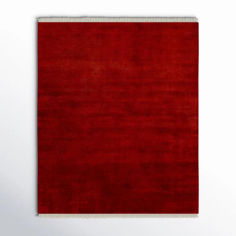 Clio Hand Loomed Wool Red Rug