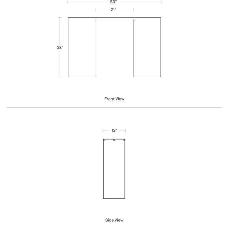 Straight Up 50'' Console Table