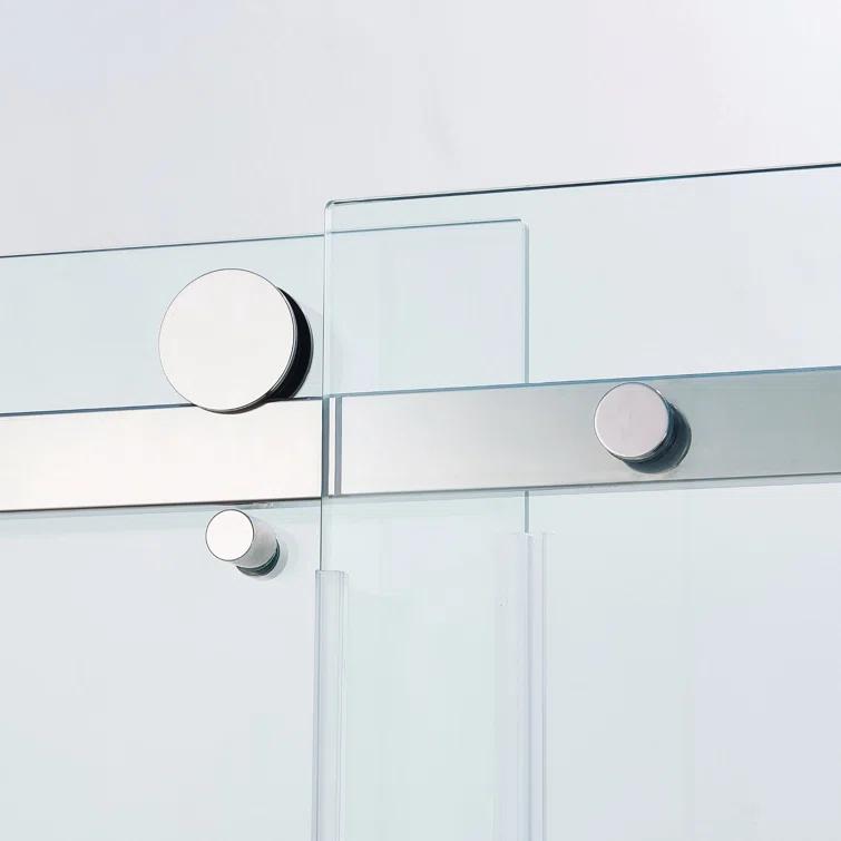 56"-60 ‘W x 75’ Aluminum Framed Single Slide Design Shower Door