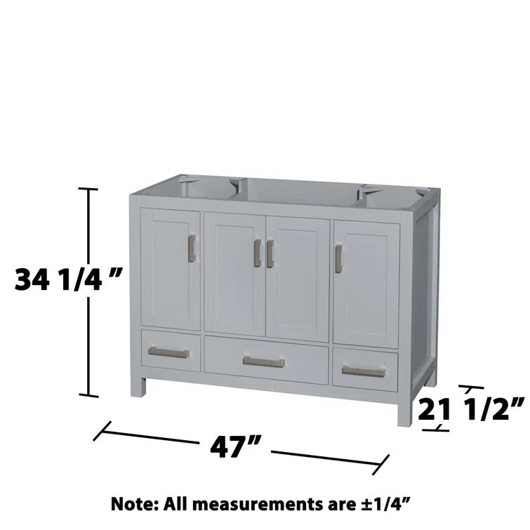 Wyndham Collection Sheffield 47" Freestanding Single Vanity Base Only