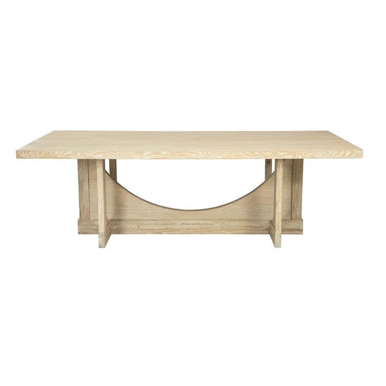 Ackworth Light Tan Solid Oak Rectangular Dining Table for Eight