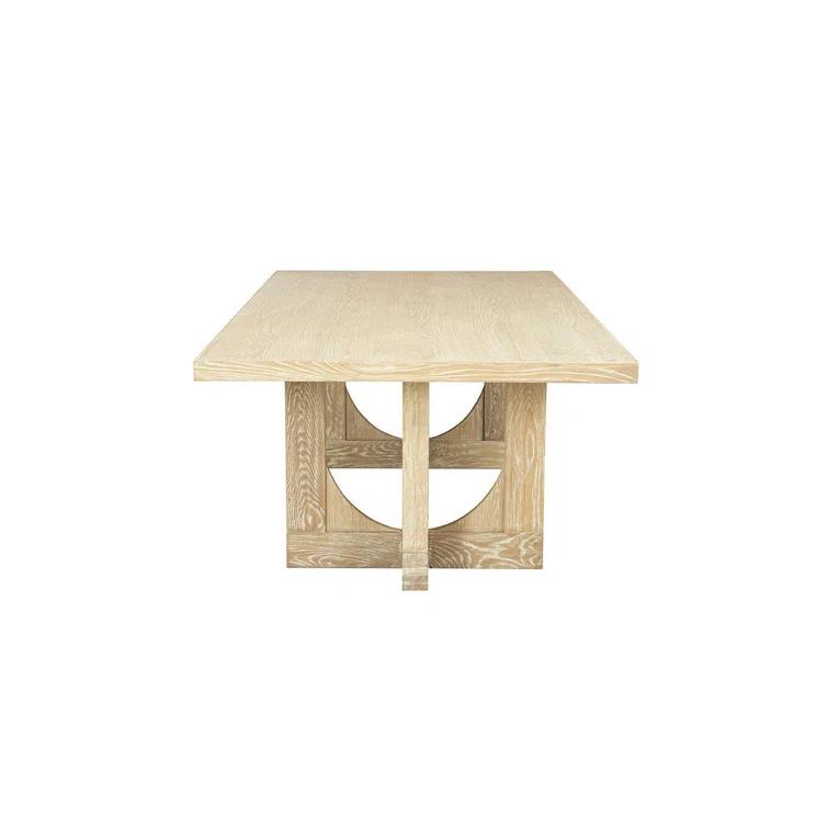 Ackworth Light Tan Solid Oak Rectangular Dining Table for Eight