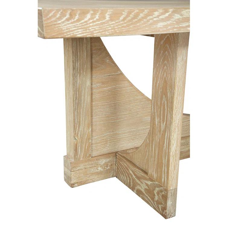 Ackworth Light Tan Solid Oak Rectangular Dining Table for Eight