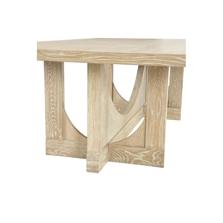 Ackworth Light Tan Solid Oak Rectangular Dining Table for Eight
