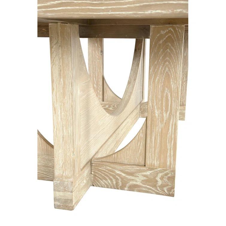 Ackworth Light Tan Solid Oak Rectangular Dining Table for Eight